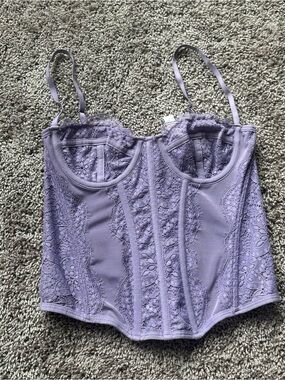 Urban Outfitters Lavender Lace Bustier Tank Top